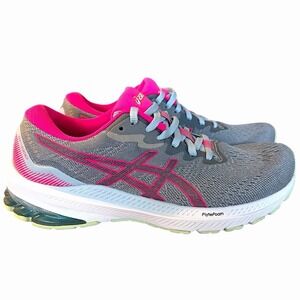ASICS GT-1000 11 Womens Running Shoes Sneakers Gray Pink Flytefoam Size 7.5